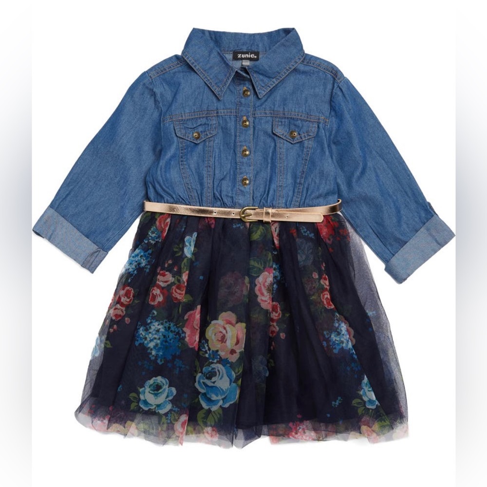 💜💙Rolled Denim Dress💙💜